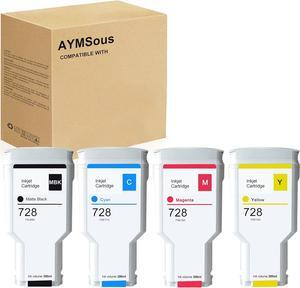 Compatible  728 Ink Cartridge Replacement  728 F9J68A F9K17A F9K16A F9K15A  DesignJet T730 36-in Printer T830 24-in MFP T830 36-in MFP (4-Pack)