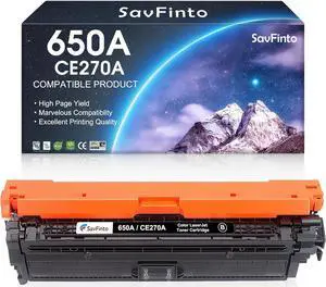 650A Toner Cartridge CE270A Replacement  Color Laserjet Enterprise CP5525 CP5525dn CP5525n CP5525xh M750 M750dn M750n M750xh Printers (Black, 1-Pack)