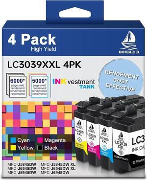 LC3039XXL Compatible Ink Cartridges Replacement for Brother LC3039 LC3039XXL LC-3039BK LC3037 LC3037BK LC-3037XXL,Work for Brother MFC-J5945DW MFC-J6945DW MFC-J5845DW MFC-J6545DW(4 Pack)