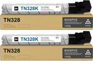 Ennovor TN-328 TN328 Black Toner Cartridge (2 Pack): TN328K AAV8130 Toner Replacement for Konica Minolta Bizhub C300i C360i C250i C7130i Printer
