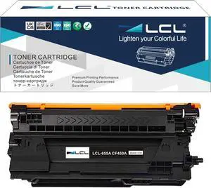 LCL Remanufactured Toner Cartridge Replacement  655A CF450A Color LaserJet Enterprise M681f MFP M681z MFP M682z M652dn M652n M653dh M653dn M653x M681 M681dh M681f (1-Pack Black)
