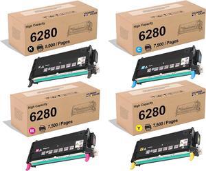 Remanufactured High Yield 6280 Toner Cartridge Replacement for Xerox Phaser 6280 6280N 6280DN Printer.106R01392 106R01393 106R01394 106R01395