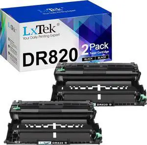 Ennovor LxTek Compatible Drum Unit Replacement for Brother Drum DR820 DR-820 to use with Laserjet HL-L6200DW L5850DW HLL6200DW MFC-L5900DW MFC-L5700DW HL-L5200DW MFC-L6800DW (2 Pack, Black)