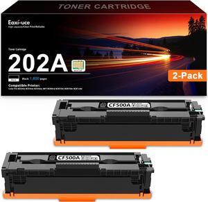 (with Chip) 202A Toner Cartridge 2-Pack Replacement  202A Black Toner Cartridge | Works with Color Pro M254dn M254nw M254dw, MFP M280nw M281fdn M281fdw M281cdw Series | CF500A