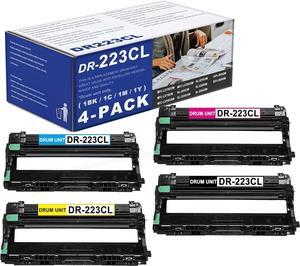DR223 DR223CL Drum Unit Set Replacement for Brother DR223CL DR-223CL DR223 compatible with Brother MFC-L3770CDW MFC-L3750CDW HL-L3290CDW HL-L3230CDW Printer (Black, Cyan, Magenta, Yellow, 4 Pack)