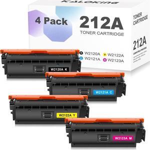 (with Chip 212A Remanufactured Toner Cartridge Replacement  212X W2120A W2121A W2122A W2123A for Color Enterprise M555dn MFP M578f M578dn Flow MFP M578c M578z Printer ( 4 Pack)