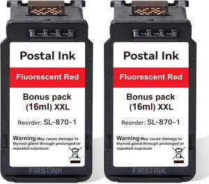 SL-870-1 Red Ink High Capacity 2 Pack SL870-1 SL8701 Fluorescent Red Ink Cartridge Remanufactured sl-870-1 Replacement for The PB SendPro Mailstation Series Postage Meter CSD1