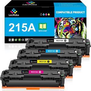 LeciRoba 215A with Chip Compatible Replacement  215A W2310A W2311A W2312A W2313A Toner Cartridge  Color LaserJet Pro M155a M155nw MFP M182n M182nw M183fw Series Printer (with Chip, 4 Pack)