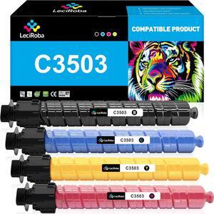 LeciRoba C3503 C3003 Compatible Toner Cartridge Replacement for Ricoh Aficio C3503 841813 841814 841815 841816 Toner High Yield Set for MP C3003 C3503 C3004 C3504 Printer Toner, 4-Pack