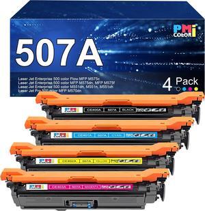 507A Black,Cyan, Magenta, Yellow Toner Cartridges Works with HP Laser Enterprise 500 Color M551,Enterprise 500 Color MFP M575, Pro 500 Color MFP M570 Series