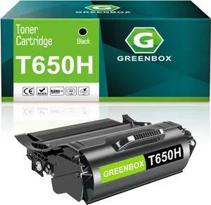 GREENBOX Remanufactured T650H Toner Cartridge 25,000 Pages Replacement for Lexmark T650H11A T650H04A for Lexmark T650 T650n T650dn T650dtn T652 T654 T656 TS654dn TS656dne Printers