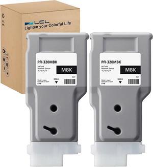 LCL Compatible PFI-320 PFI-320MBK Matte High Yield 300-ml Ink Cartridge (2889C001AA) Replacement for Canon PFI-320MBK imagePROGRAF GP-200 GP-300 TM-200 TM-205 TM-300 TM-305 Series Printers(2-Pack)