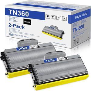 TN360 Toner Cartridge High Yield Replacement for Brother TN-360 TN 360 TN330 TN-330 Compatible with DCP-7040 DCP-7030 MFC-7840W HL-2140 MFC-7340 MFC-7440N HL-2170W HL-2150N Printer (2 Black)