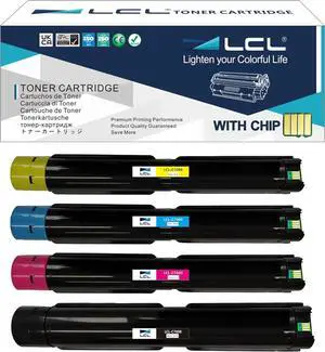 LCL Compatible Toner Cartridge Replacement for Xerox Versalink C7000 C7000/DN C7000/N C7000V/DN C7000V/n C7001VT 106R03757 106R03760 106R03759 106R03758 High Yield (Black Cyan Magenta Yellow 4-Pack)