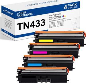 TN433 Toner Cartridges Set, Replacement for Brother TN433 TN436 TN431 TN431BK for Brother MFC-L8900Cdw Toner, HL-L8360Cdw HL-L8260Cdw MFC-L8610Cdw Printer (TN-433BK/C/M/Y Toner Cartridge 4 Pack)
