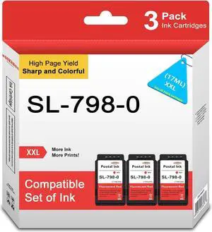 SL-798-0 Red Ink Cartridge Replacement for Pitney Bowes SL-798-0 Ink Cartridge Works with SendPro C200 C300 C400 C425 Postage and SendPro+, Red Ink, (3-Pack Red Ink,17 ML)