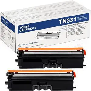 TN-331BK TN331BK Black Toner Cartridge Black 2-Pack, Compatible Replacement for Brother TN331BK TN-331 TN336 Toner Cartridge HL-L8250CDN HL-L8350CDW MFC-L8600CDW MFC-L8850CDW Printer - TN331 Toner