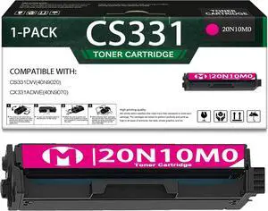 Ennovor 1-Pack Magenta CS331 20N10M0 Toner Cartridge: Compatible CS331 20N10M0 Replacement for Lexmark CS331dw(40N9020) CX331adwe(40N9070) Printer