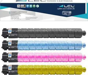 LCL Compatible Toner Cartridge Replacement for Ricoh IM C300 C400 842378 842379 842380 842381 IMC300F IMC400F IMC400SF (4-Pack Black, Cyan, Magenta, Yellow)