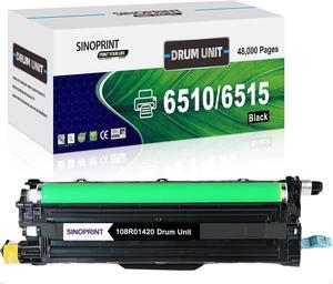Compatible 6510 6515 Black Drum Unit(108R01420) Replacement for Xerox Phaser 6510DNM 6510DN 6510DNI 6510N WorkCentre 6515DNI 6515DNM 6515DN 6515N Printer (Black,1-Pack)