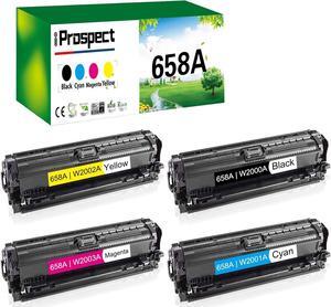 Remanufactured 658A Toner Cartridge 4 Pack Replacement  Color Enterprise M751 M751N M751DN Printer | W2000A W2001A W2002A W2003A
