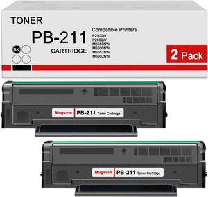 PB-211 Toner Cartridge 2 Pack Black, PB211 PB-211 PB-211EV PB211EV Toner Cartridge Replacement for Pantum P2200 P2500W P2502W M6500NW M6550NW M6552NW M6600NW M6602NW Printer