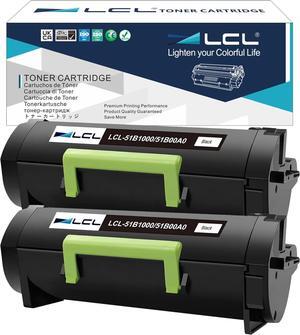 LCL Remanufactured Toner Cartridge Replacement for Lexmark 51B1000 MS317 MS317DN MS417 MS417DN MS517 MS517DN MS617 MS617DN MX317 MX317DN MX417 MX417DN MX517 MX517DE Updated Chip (2-Pack Black)