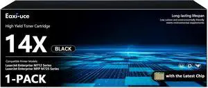 CF214X 14X Toner Cartridge with Chip 1 Pack Works with Laser Enterprise M712 Series, MFP M725 Series Printer Replacement  14X High-Yield Black Toner Cartridge, CF214X Toner Cartridge 14A CF214A