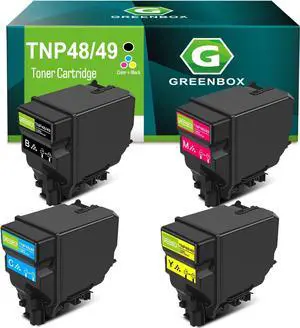 Ennovor GREENBOX Compatible TNP49 Toner Cartridge Replacement for Konica TNP48 TNP49 A95W430 A95W330 A95W230 A95W130 Toner for Minolta Bizhub C3351 C3851FS Printer (4-Pack, KCMY)