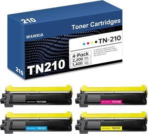 TN210 TN-210 Toner Cartridge Compatible with Brother HL-3040CN 3045CN 3070CW 3075CW MFC-9010CN 9120CN 9125CN 9320CN 9320CW 9325CW Printer(1BK+1C+1M+1Y,4-Pack)