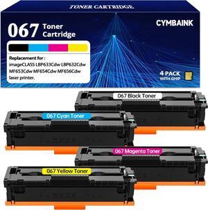 067 CRG-067 Replacement for 067 067H CRG-067H Toner Cartridge Compatible with imageCLASS MF656Cdw LBP632Cdw MF653Cdw LBP633Cdw MF654Cdw Series Printer4Pack (Color)