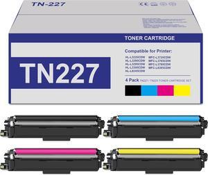 TN227 TN-227BK/C/M/Y High Yield Toner Cartridge 4 Pack Replacement for Brother TN-227 TN223BK/C/M/Y Toner Cartridge SST for MFC-L3710CW MFC-L3770CDW Printer Toner | TN227BK TN227C TN227M TN227Y