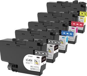LC406 Ink Cartridge Replacement for Brother LC406 LC 406XL Multipack, Compatible with MFC-J4535DW MFC-J4335DW MFC-J5855DW MFC-J6555DW MFC-J6955DW Printer, 5 Pack