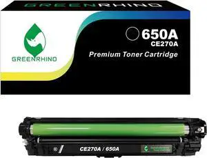 Remanufactured Toner Cartridge Replacement  650A CE270A CP5525 CP5525dn CP5525n CP5525xh M750dn M750n M750xh (Black, 1-Pack)