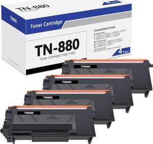 TN880 High Yield Toner Cartridge 4-Pack Replacement for Brother TN-880 TN 880 Black Toner Cartridge for HL-L6200DW MFC-L5700DW MFC-L5880DW HL-L5200DW MFC-L5900DW MFC-L6800DW Series Printer
