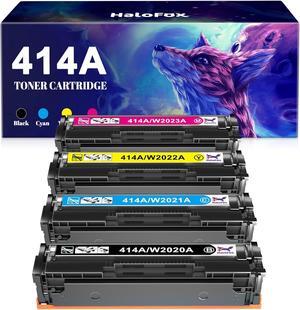 HaloFox 414A Toner Cartridges 4 Pack Replacement  414A 414X High Yield Replacement  Color Laserjet MFP M479fdw M454dw M454dn M479fdn Enterprise M480f M455dn (4 Pack)