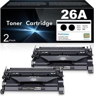 26A CF226A Black Toner Cartridge with Chip 2-Pack Replacement  26A CF226A Works with Laser Pro M402d M402n M402dw M402dne MFP M426m M426dw M426fdw M427dw Printer