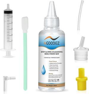 Printhead Cleaning Kit DTF Universal Printer Nozzle Cleaner Solution DTG Print Head Cleaning for Epson All Direct Transfer Film Printers - Works with DTF DTG Ink (1000ml (34OZ))