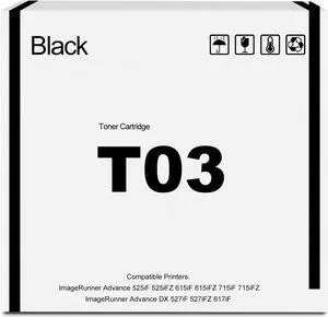 Ennovor T03 Black Toner Cartridge Replacement for Canon T03 2725C001AA Toner for Canon ImageRunner Advance 525iF 525iFZ 615iF 615iFZ 715iF 715iFZ DX 527iF 527iFZ 617iF 617iFZ 717iF 717iFZ Printer