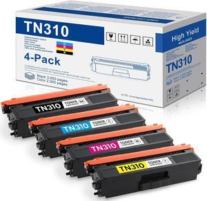 TN310 Toner Cartridge Replacement for Brother TN315 TN310 TN336 TN331 Use for MFC-9640CDN 9650CDW 9970CDW HL-4150CDN 4140CW 4570CDW 4570CDWT Printer (4-Pack Black/ Cyan/ Magenta/ Yellow)