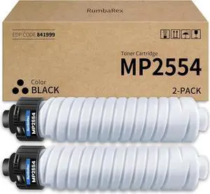 Ennovor MP2554 MP3554 Toner Cartridge 2-Pack Black Replacement for Ricoh MP2554 Toner Cartridge for Lanier Savin MP2554 MP2555 MP3054 MP3055 MP3554 MP3555 IM2500 IM3000 IM3500 Printer Ink