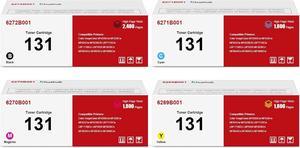 131 Toner Cartridge Replactment for Canon 131 131H CRG-131 CRG131 Toner for Color ImageClass MF8280Cw MF628Cw MF624Cw MF8230CN LBP7110Cw MF8030Cn MF8040Cn MF8050Cn MF8080Cw Printer - 4 Pack
