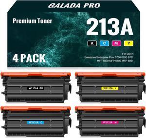 Remanufactured 213A Toner Cartridge Replacement for W2130A W2131A W2132A W2133A to use with HP 5700 6700 6701 MFP 5800 MFP 6800 MFP 6801 Printer (BK/C/Y/M,4Pack)