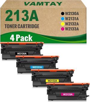 Remanufactured 213A Toner Cartridge Replacement for 213X 213Y W2130A W2131A W2132A W2133A  5700 6700 6701 MFP 5800 MFP 6800 MFP 6801 Printer (4 Pack)