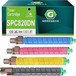 GREENBOX Compatible SP C820DN High Yield Toner Cartridge Replacement for SP C820DN 821026 821027 821028 821029 for Aficio SP C820 SP C821 SP C820DN SP C821DN Printer (4 Pack)
