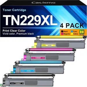 TN229 TN229XL Toner Compatible for Brother TN229 Toner Cartridges High Yield 229XL TN229XXL to use with Brother MFC-L3780CDW HL-L3280CDW HL-L3220CDW MFC-L3720CDW HL-L3295CDW HL- L3300CDW (4 Pack)