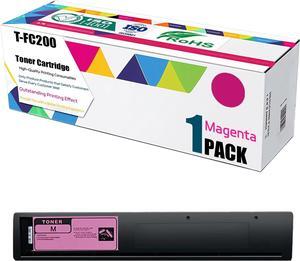 Compatible for Toshiba E-Studio 2000AC 2500AC Printer, T-FC200 Toner Cartridge (with chip) , High Yield 38000 Pages, Convenient to Install Eco T-FC200U (Magenta)
