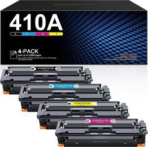 410A Toner Cartridge Replacement  410A CF410A CF411A CF412A CF413A Toner Cartridge Color Pro M452 Series, Pro MFP M377, M477 Series Printer | CF410AQ(Black, Cyan, Magenta, Yellow)