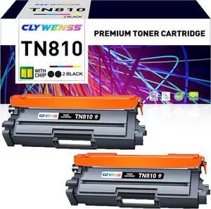 Ennovor TN810 TN810XLBK Toner Cartridge Replacement for Brother TN810 TN-810 TN810XL for MFC-L9610CDN MFC-L9630CDN MFC-L9670CDN MFC-EX670W HL-L9410CDN HL-L9430CDNHL-L9470CDN Printer (Black, 2-Pack)