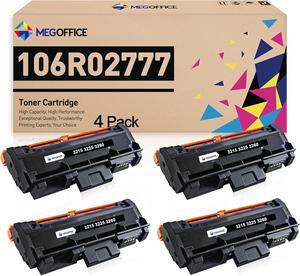 Compatible Toner Cartridge Replacement for Xerox 106R02777 106R02775 3260 3215 Black for Xerox Phaser 3260DNI 3260DI 3260 WorkCentre 3215NI 3225DNI 3225 3215 3052 Printer (Black, 4-Pack)